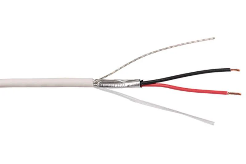 Liberty AV Solutions 1000' Black Commercial Grade General Purpose 22 AWG 2-Conductor Plenum Shielded Cable Reel