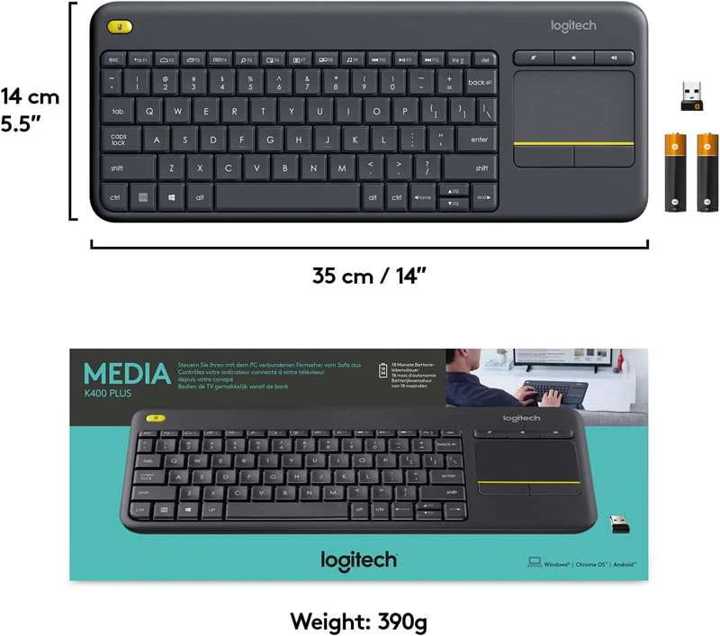 Logitech K400 Plus Wireless Touch Keyboard - Image 2