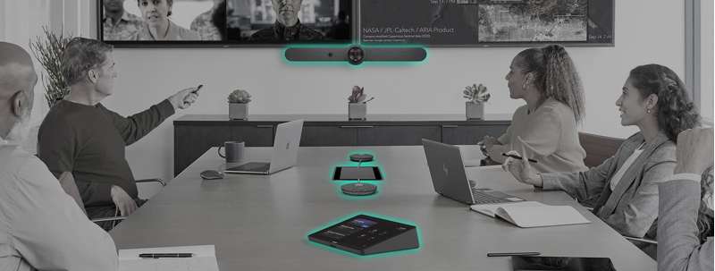 Logitech Rally Bar Room Kit - Rally Bar + Tap Cat5e + 2 Mic Pods (TAA Compliant) - Image 15
