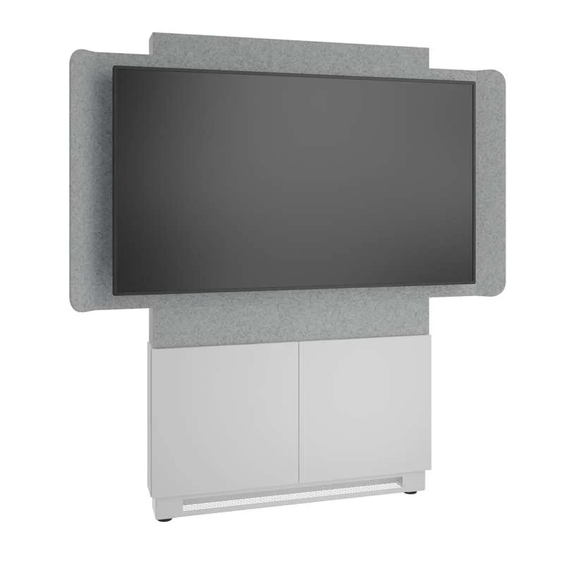 Middle Atlantic Forum Floor-to-Wall Mounted 48" (2-Bay) Display Stand for (1) 66" to 75" Display, Light Finish - Image 2
