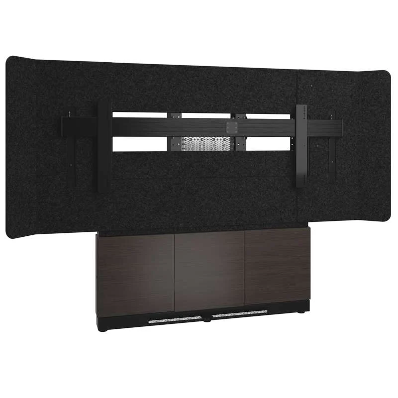 Middle Atlantic Forum Floor-to-Wall Mounted 66" (3 Bay) Display Stand for (1) 105" 21:9 Ultra-Wide Display, Dark Finish - Image 2