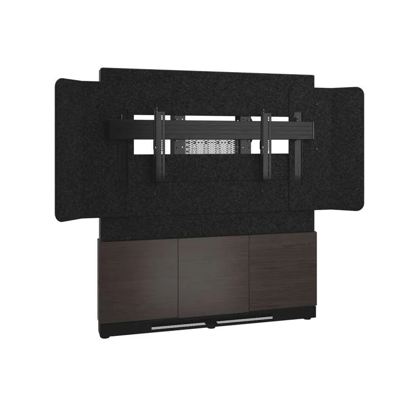 Middle Atlantic Forum Floor-to-Wall Mounted 66" (3 Bay) Display Stand for (1) 81" 21:9 Ultra-Wide Display, Dark Finish - Image 2