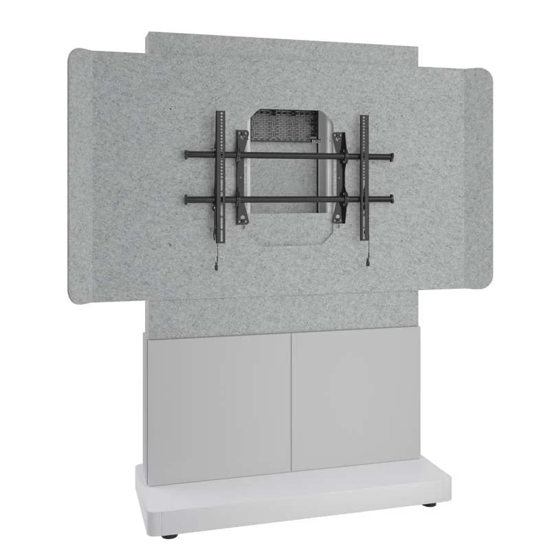 Middle Atlantic Forum Free-Standing 48" (2-Bay) Display Stand for (1) 56" to 65" Display, Light Finish