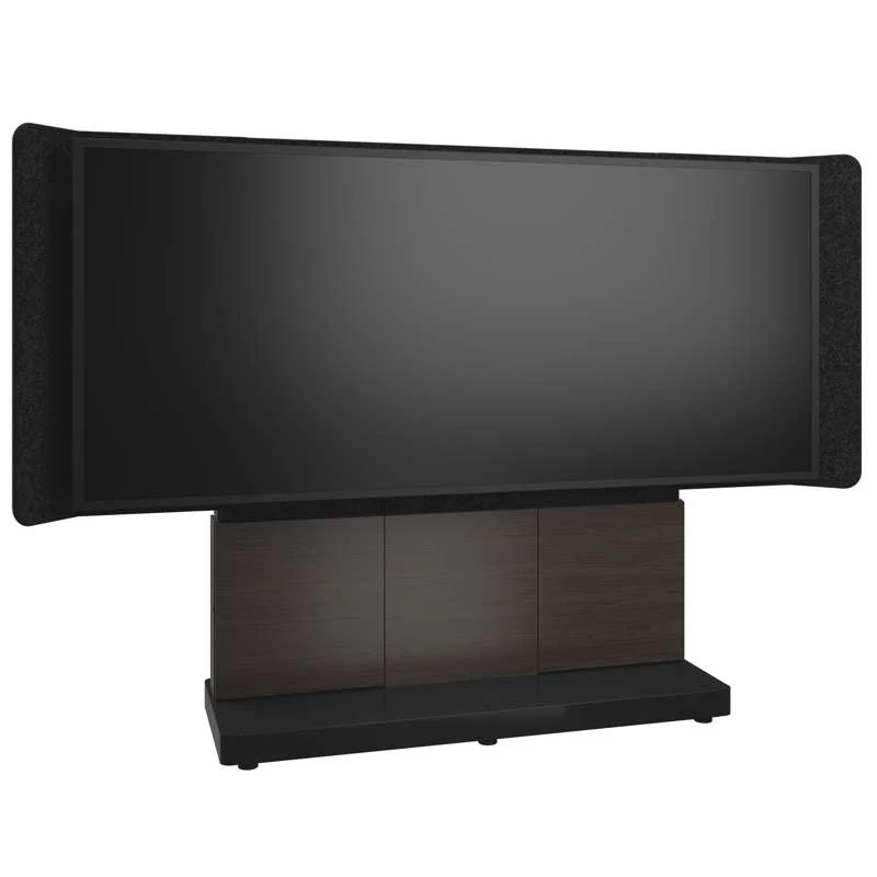 Middle Atlantic Forum Free-Standing 66" (3 Bay) Display Stand for (1) 105" 21:9 Ultra-Wide Display, Dark Finish