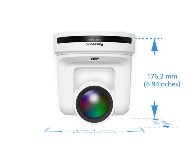 Panasonic 4K PTZ Camera with 3G-SDI, HDMI, USB & IP Output (White) - Image 3