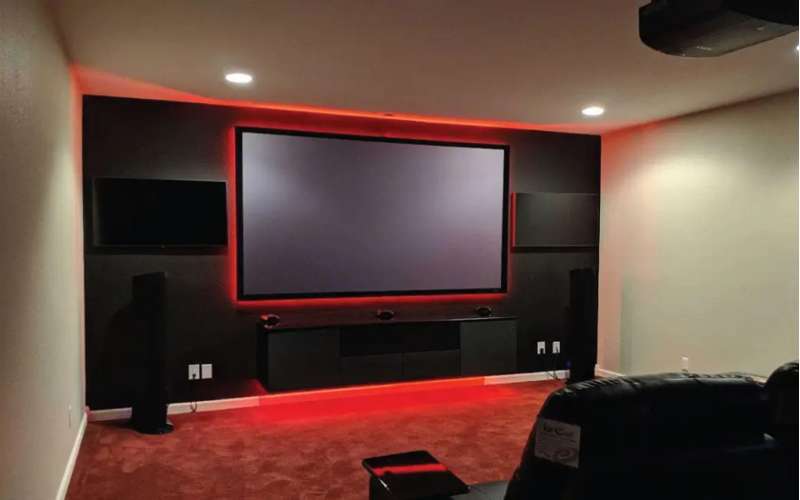 Screen Innovations Fixed 2" Series Frame Screen, 45'' x 80'' with Pure White AT 1.3 Material - Image 4