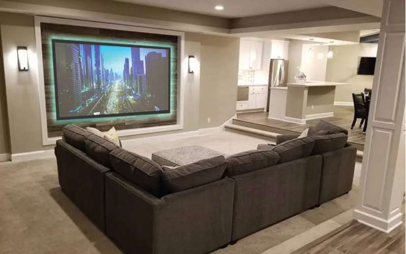 Screen Innovations Fixed 2" Series Frame Screen, 92'' x 217'' with Slate 1.2 Material - Image 3