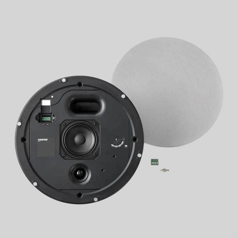 Shure MXP-5 Ceiling Mount Passive Loudspeaker and Tilebridge - White - Image 3