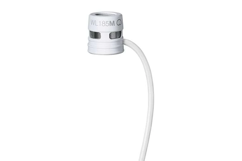 Shure WL185M Low-profile Cardioid Lavalier Microphone, White