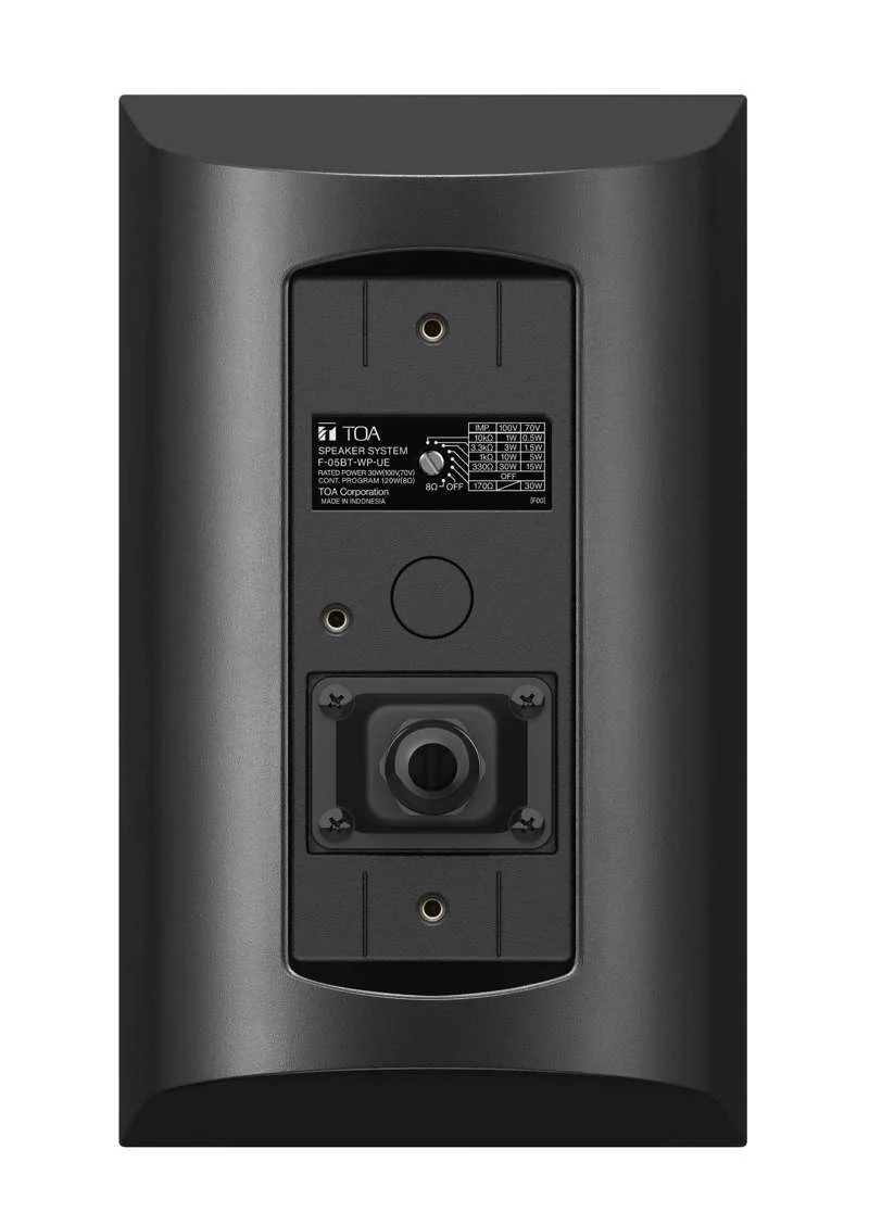 TOA Electronics F‑05BT‑WP Weather‑Proof Surface‑Mount Speaker – 5" 2‑Way, Black - Image 2