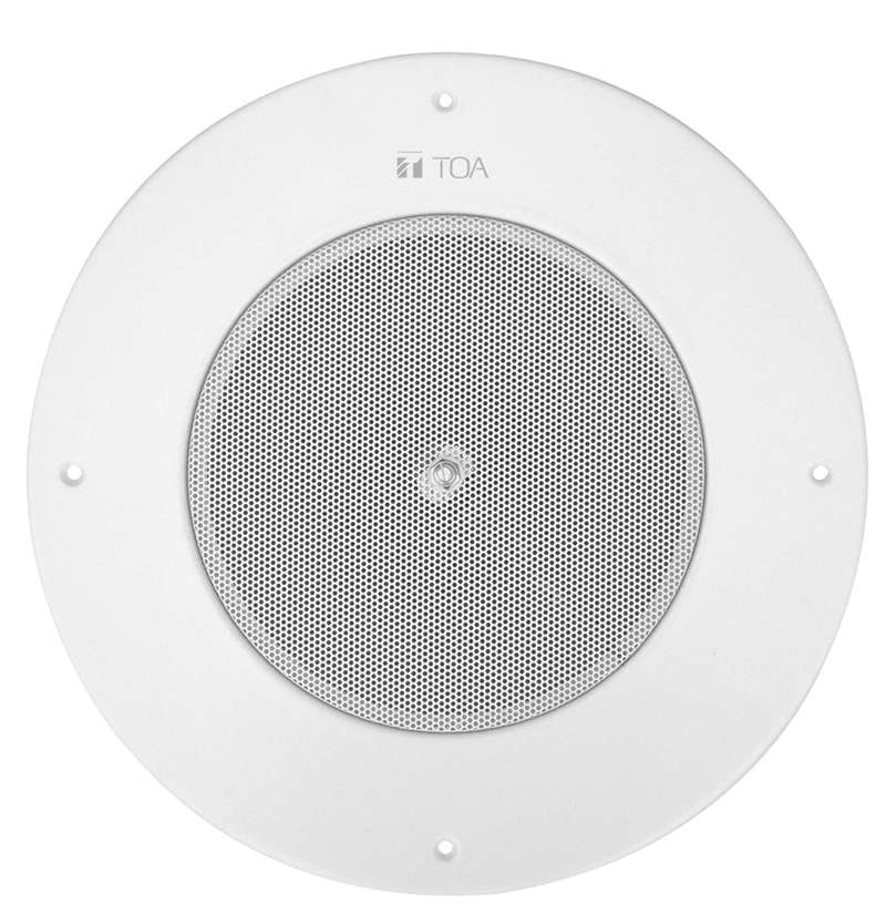 TOA Electronics PC‑580RVU‑AM Ceiling Mount Speaker – 8" Dual‑Cone with Volume Control, 5W, UL‑Listed, Commercial Paging Speaker