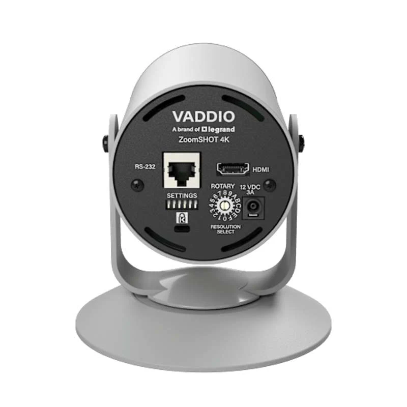 Vaddio ZoomSHOT 4K Fixed Camera with 30x Optical Zoom and HDMI Out, White - Image 4