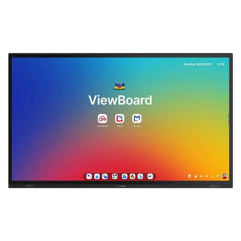 Viewsonic IFP8663 86" 4K Interactive Flat Panel Display - PCAP Touch, Android EDLA Certified, USB-C w Built-In Microphone