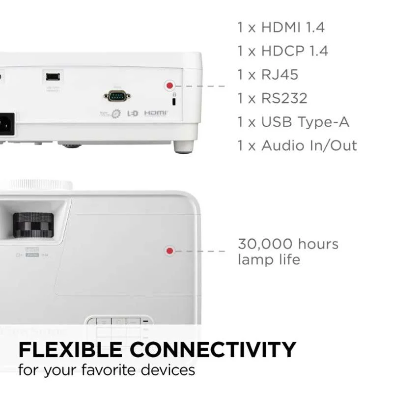 Viewsonic LS510WH-2 WXGA LED Business/Education Projector - Image 4
