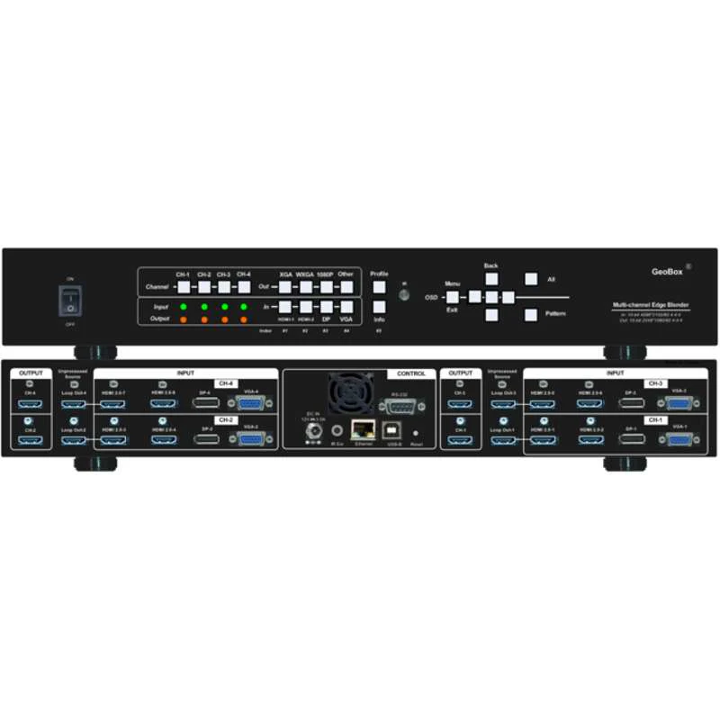 VigilLink 4k in/2k out Edge Blending Processor with Mapping - three channel