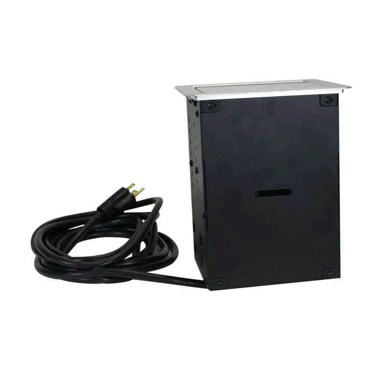 Wiremold InteGreat A/V TABLE BOX WITH USB, CORD ENDED, ALUMINUM - Image 4