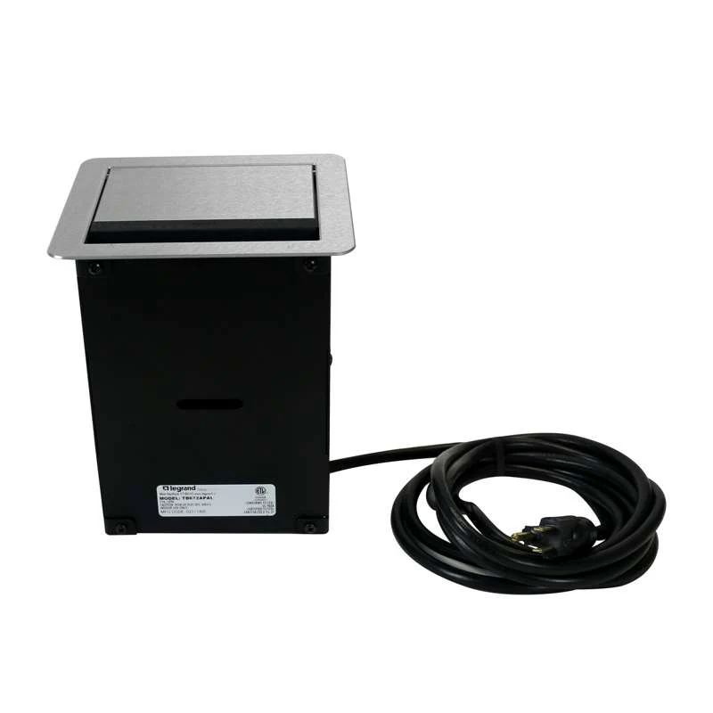 Wiremold InteGreat A/V TABLE BOX WITH USB, CORD ENDED, ALUMINUM - Image 5