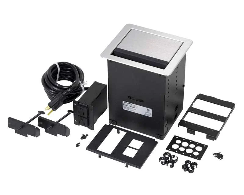 Wiremold InteGreat A/V TABLE BOX WITH USB, CORD ENDED, ALUMINUM - Image 8