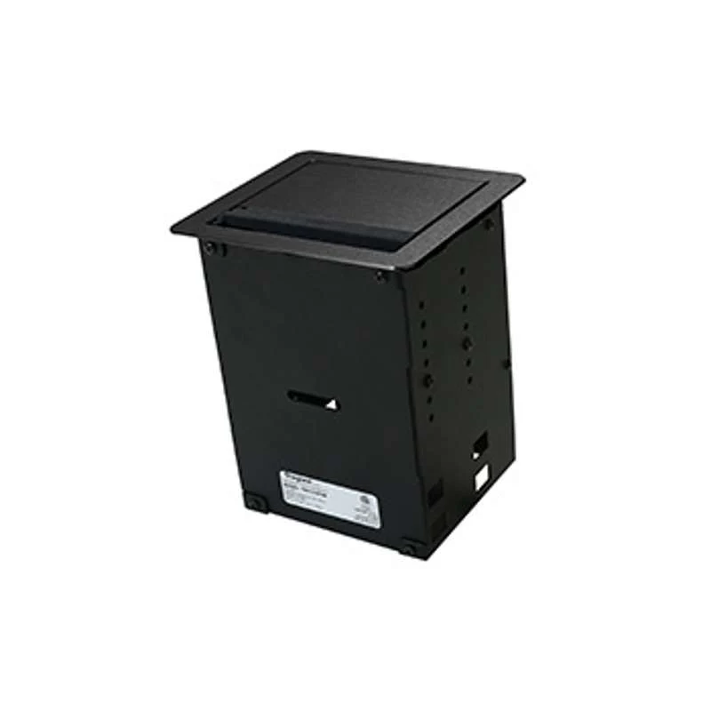 Wiremold InteGreat A/V TABLE BOX WITH USB, FIELD WIRED, BLACK