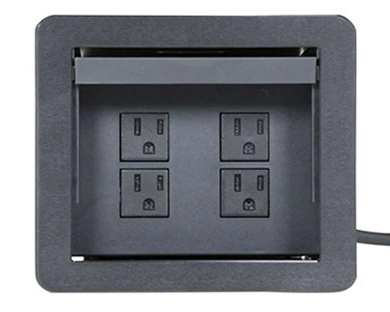 Wiremold InteGreat All Power Table Box, Cord Ended, Black - Image 5