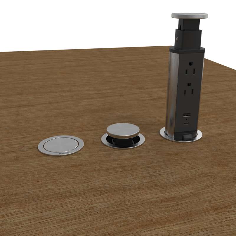 Wiremold Pop Up Tower, 2 Outlet, 1 USB-A, 1 USB-C - Image 3