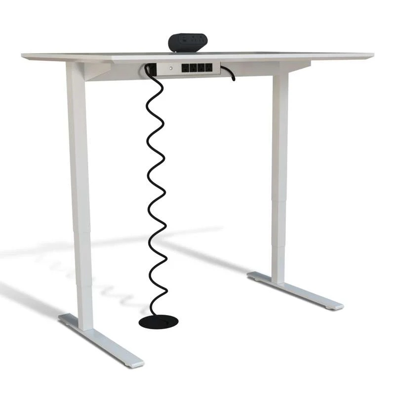 Wiremold Sit Stand Desk Power Module with Dual Outlets and USB Ports, Black - Image 2