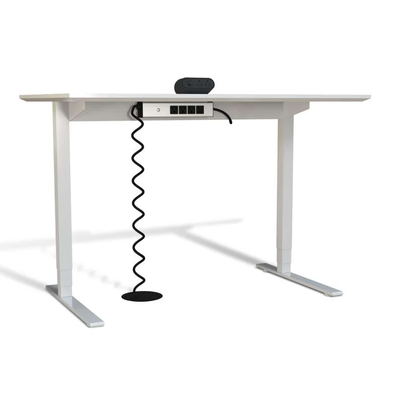 Wiremold Sit Stand Desk Power Module with Dual Outlets and USB Ports, Black - Image 3