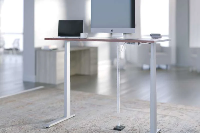 Wiremold Sit Stand Desk Power Module with Dual Outlets and USB Ports, Black - Image 5