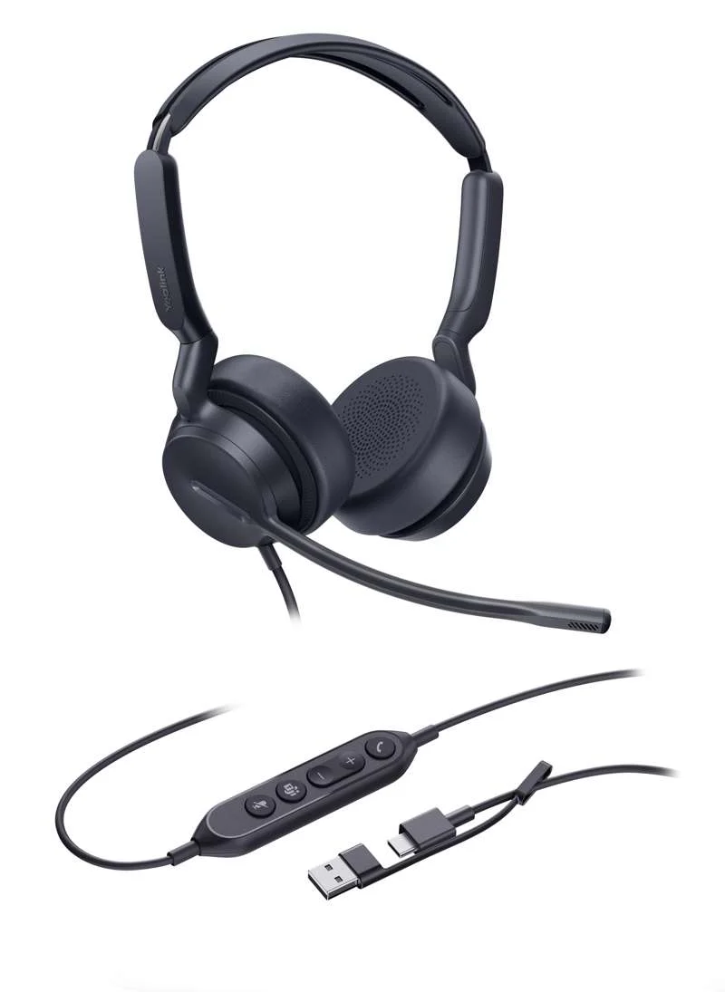 Yealink UH42 Dual Teams USB-C/A Professional Stereo USB Headset for Microsoft Teams