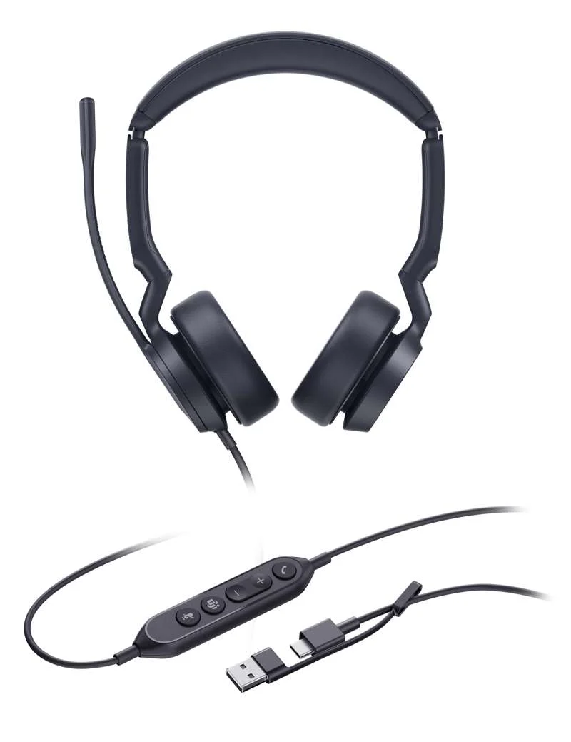 Yealink UH44 Dual Teams USB-C/A Stereo USB Headset for Unified Communications